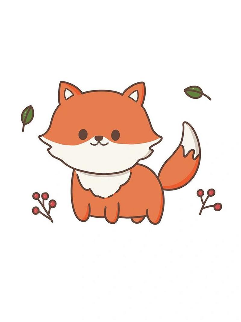 可爱的小狐狸简笔画02