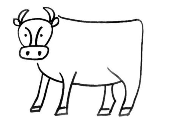 牛身体部位简笔画