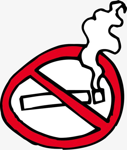 禁止吸烟标志简笔画可爱
