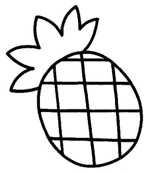 菠萝简笔画水果菠萝水果简笔画步骤图片大全四