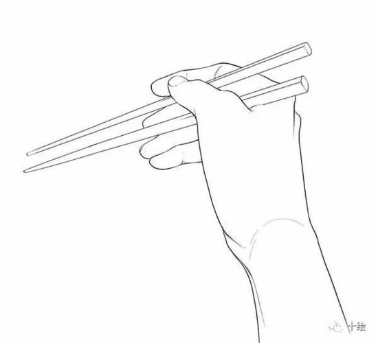 分享一组线稿——手拿筷子姿势 - 简书