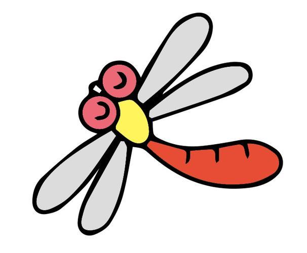 蜻蜓的画法简笔画图片A4