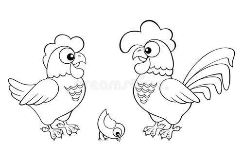 鸡和鸭的简笔画图片
