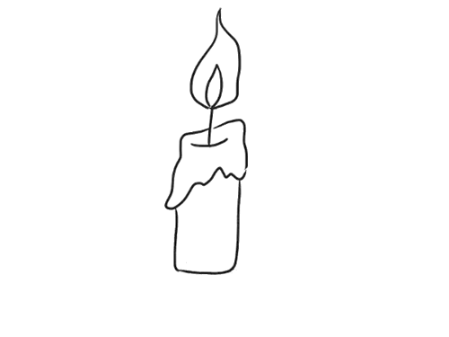 蜡烛的简笔画 画法