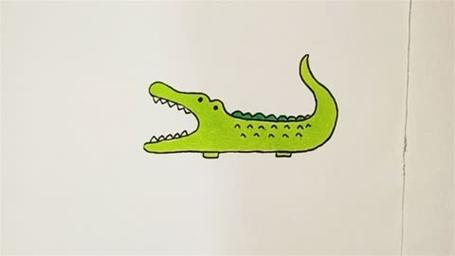 鳄鱼的画法,鳄鱼简笔画