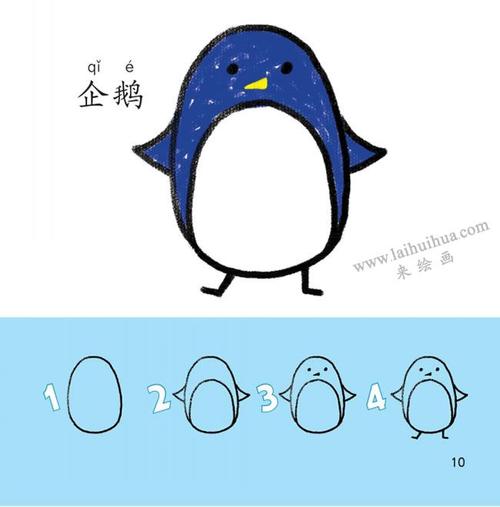 企鹅简笔画简单又漂亮