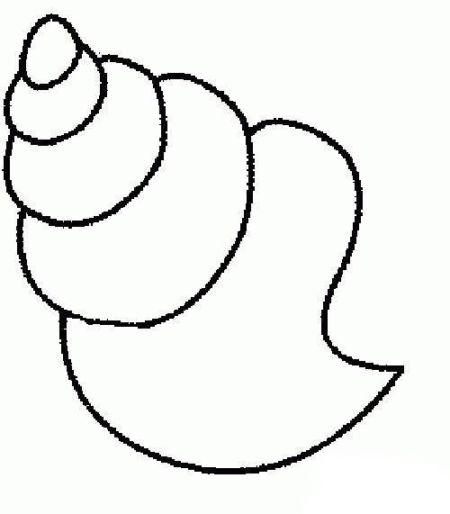 海螺简笔画 幼儿海螺简笔画图片