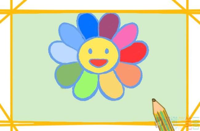 春天要如何画彩虹蝴蝶花朵大地简笔画大全五颜六色的花朵和彩虹矢量