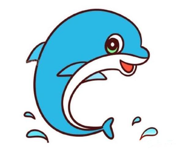 海豚图片卡通 简笔画