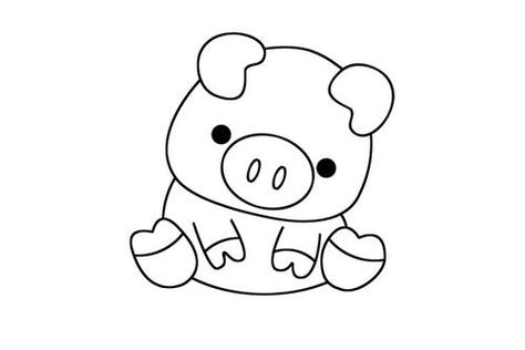 小猪简笔画图片大全 画法超可爱的小猪简笔画图片大全超可爱的小猪简