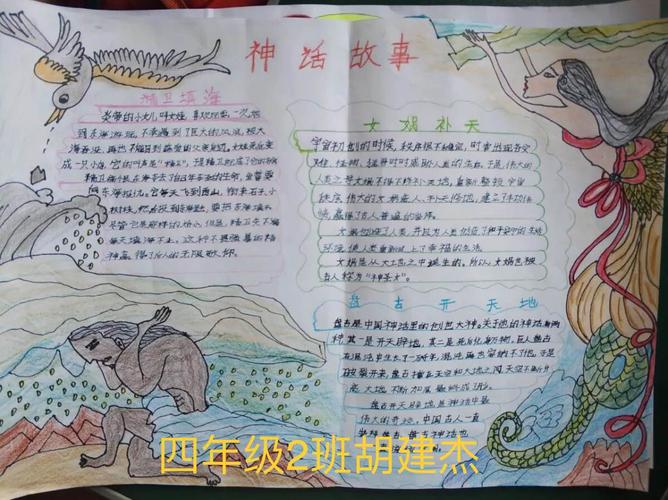 中国古代神话的手抄报四年级