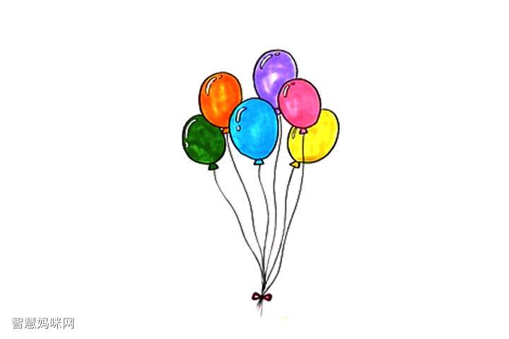 气球怎么画漂亮简单