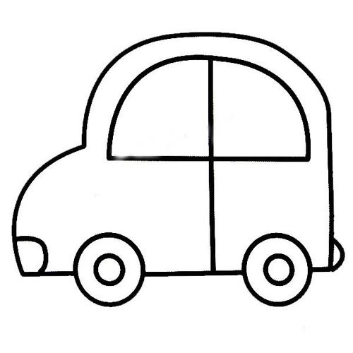 小汽车简笔画彩色图片儿童画小汽车简笔画怎么画