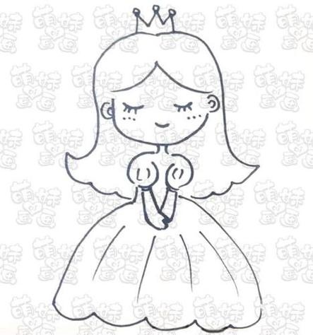 7岁以上儿童公主简笔画漂亮可爱