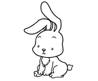 可爱的兔子的简笔画大 简笔画图片大全-普车都