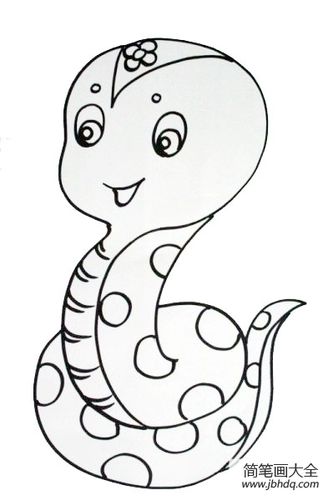 儿童简笔画推荐3-6岁蛇