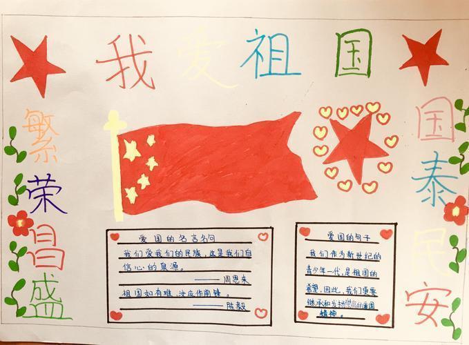 三年级爱祖国的手抄报简单的画