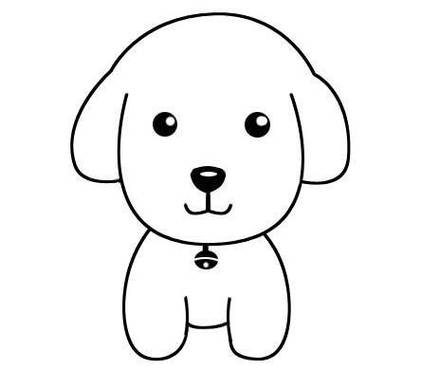 关于狗狗的简笔画图片大全小狗的儿童简笔画简笔画——小狗的画法