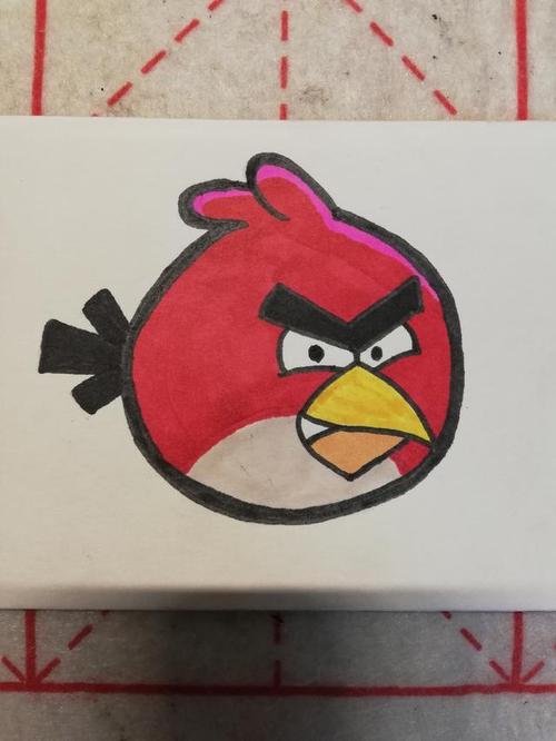 愤怒的小鸟简笔画图片彩色