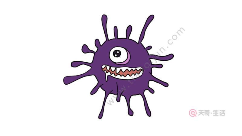 可怕的病毒简笔画