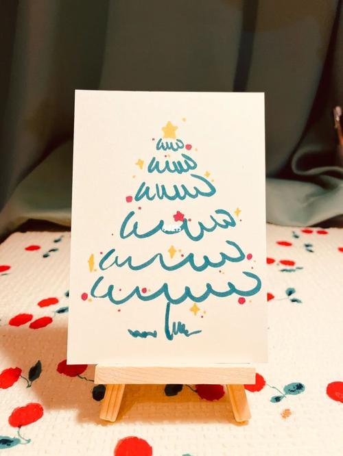 马克笔绘画圣诞树手绘贺卡儿童画教程圣诞节去哪玩画个简笔画