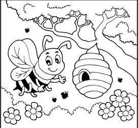 蜂巢简笔画图片