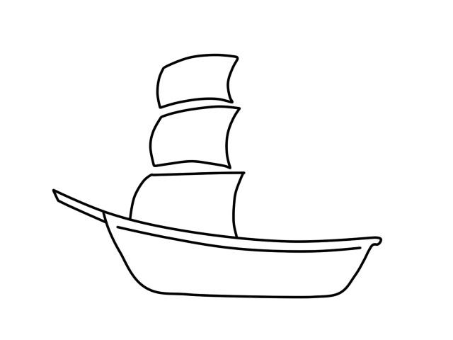 帆船简笔画 帆船怎么画