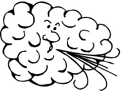 wind blowing clipart kid