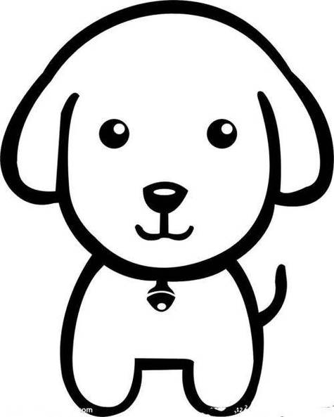 最新小狗的简笔画 卡通可爱的小狗简笔画图片