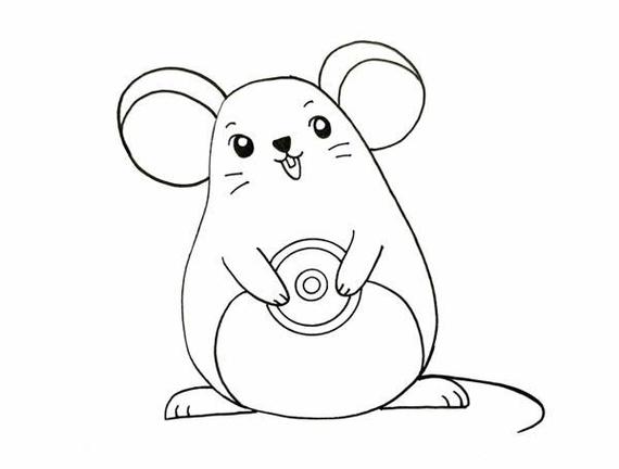 老鼠的卡通图案简笔画
