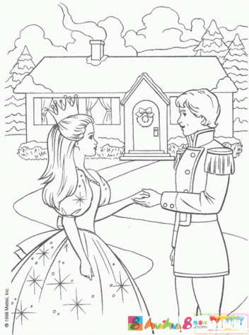 青蛙王子与白雪公主简笔画