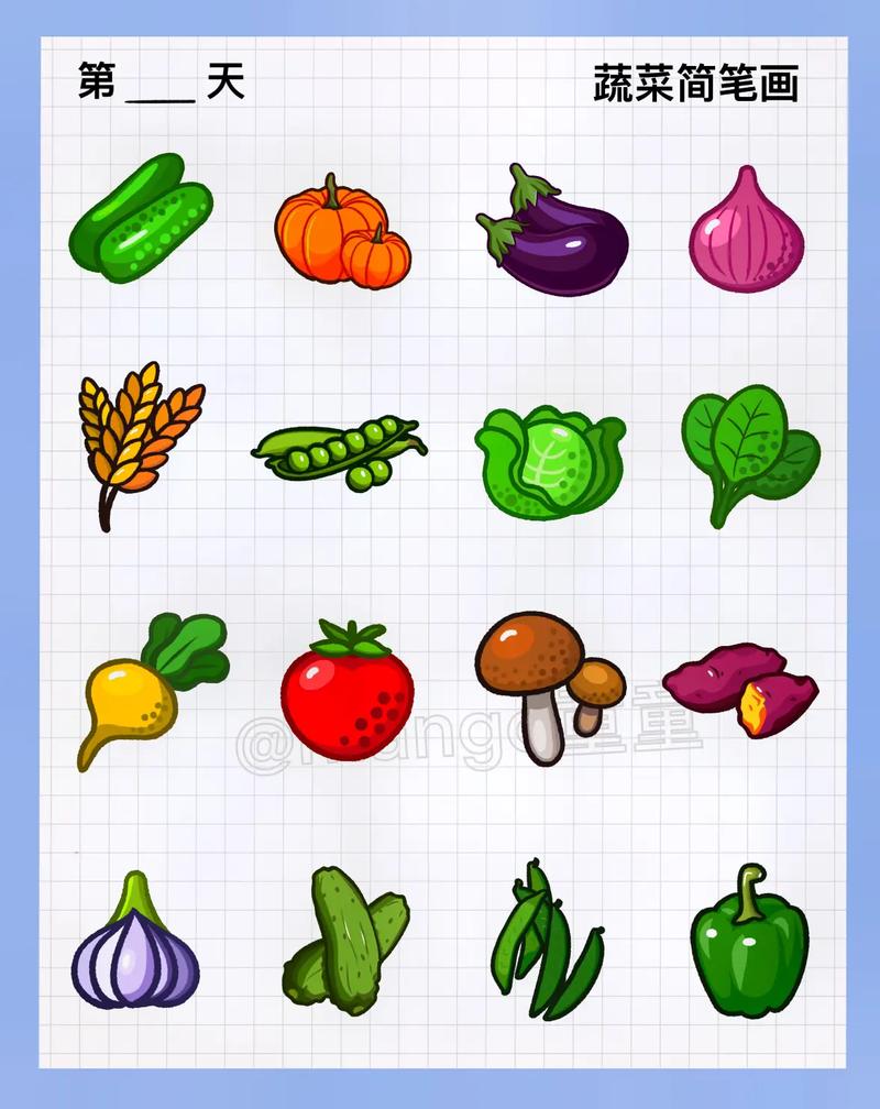 教你各类蔬菜简笔画应该怎么画!