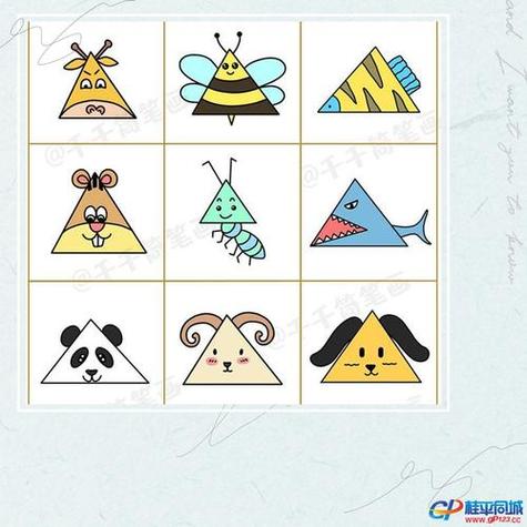 只用三角形就画出99个可爱小动物简笔画快为孩子收藏起来吧