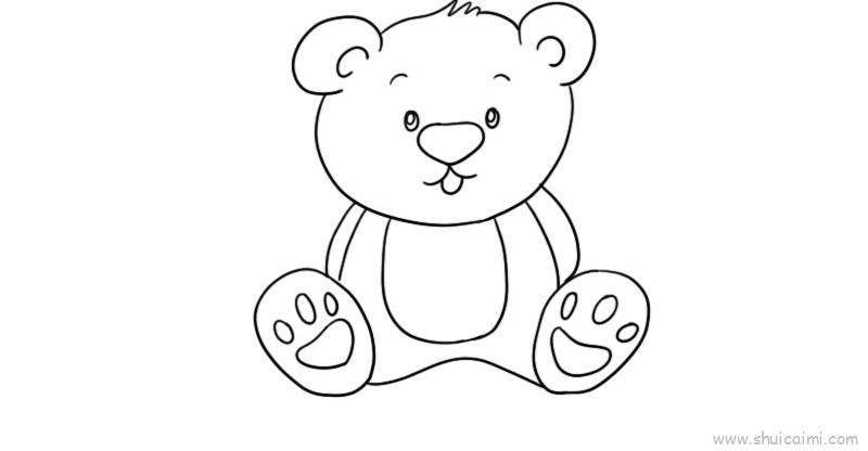 小熊的简笔画简单画法