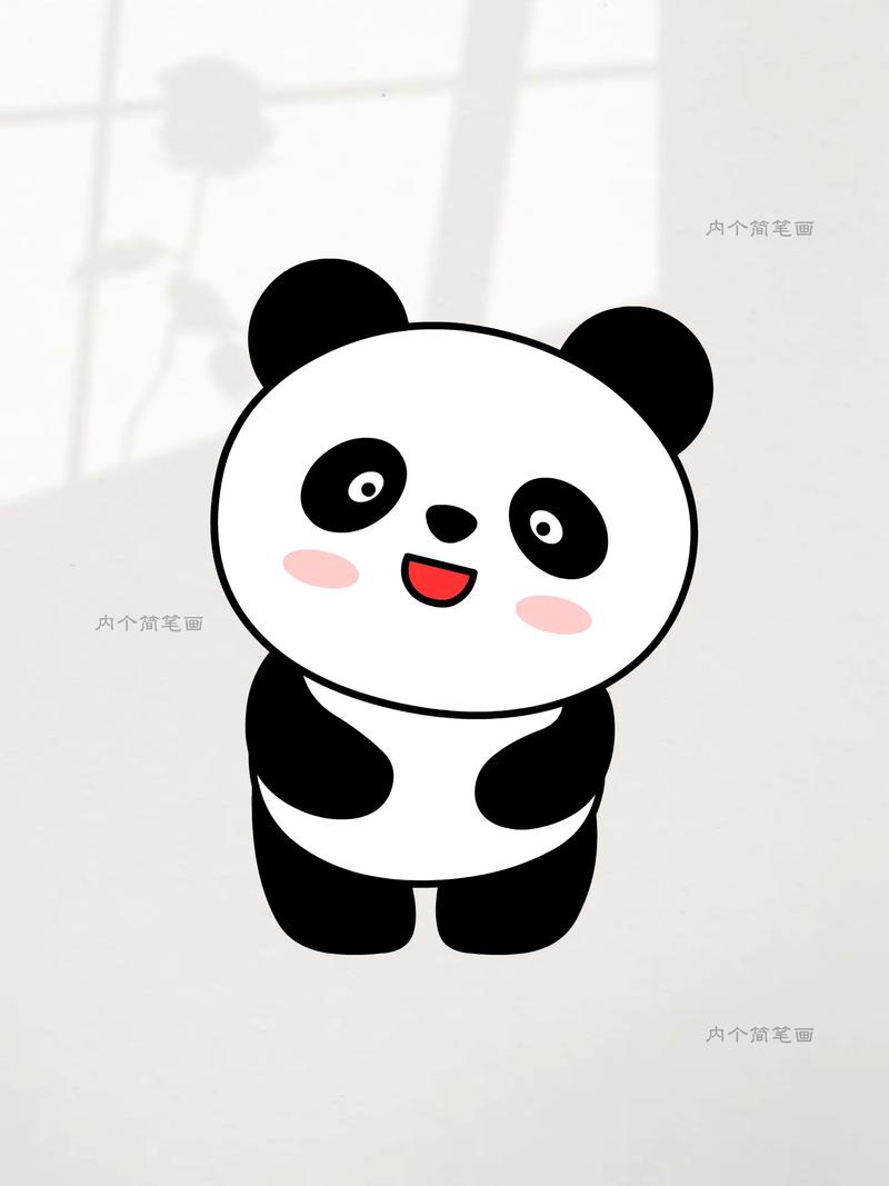 字母画可爱的大熊猫简笔画.#简笔画 #亲子简笔画 #每日一画 - 抖音
