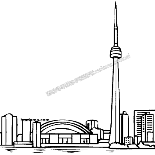 加拿大标志建筑简笔画图片大全