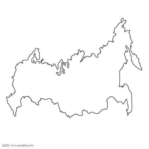 俄罗斯地形图简笔画手绘