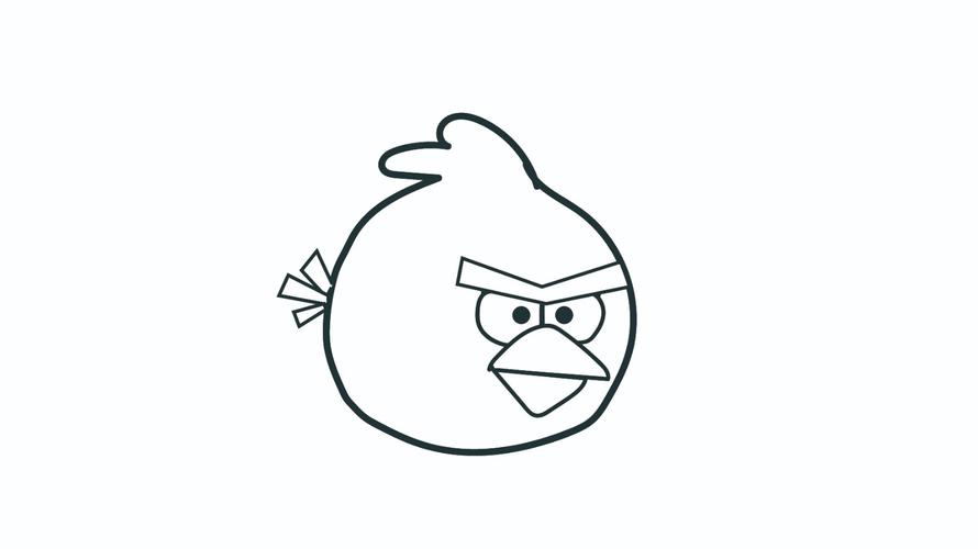 愤怒的小鸟简笔画