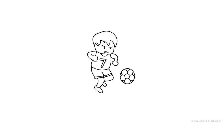 小朋友踢足球简笔画怎么画小朋友踢足球简笔画简单又好看