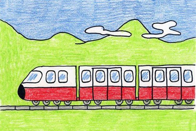 和谐号动车模型中国高铁crh 合金火车模型 儿童礼品高铁的简笔画是