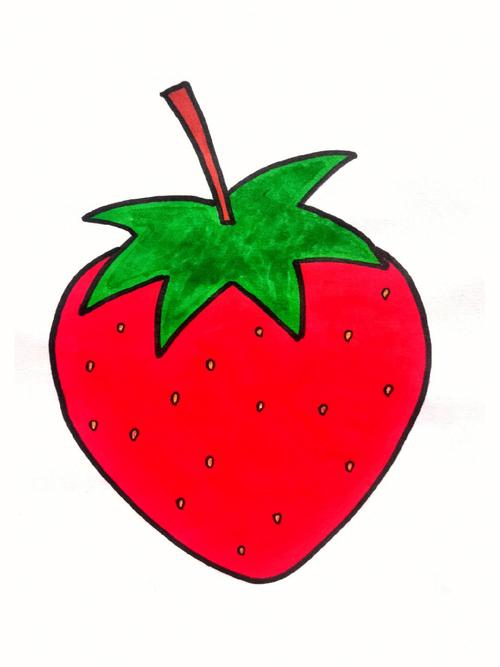 草莓简笔画水果简笔画