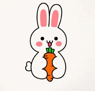 小兔子劈叉-卡通简笔画
