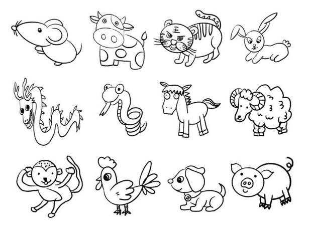 画儿童画人文绘画小老鼠简笔画十二生肖简笔画教程简笔画十二生肖简笔