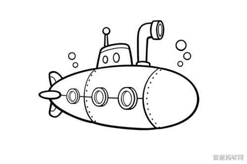 海底小纵队图片简笔画 潜艇