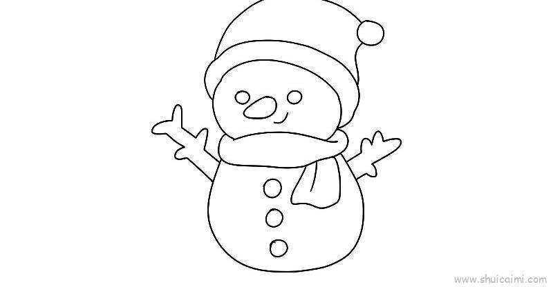 简笔画雪人的画法最简单画法