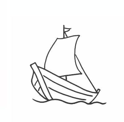 小帆船简笔画简单