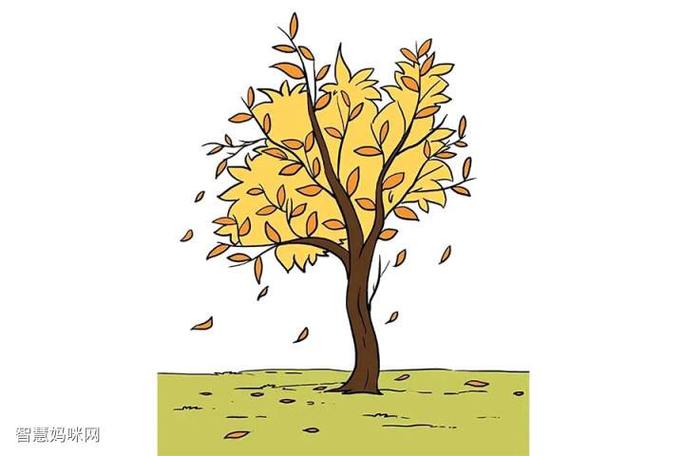 幼儿园简笔画秋天的树木