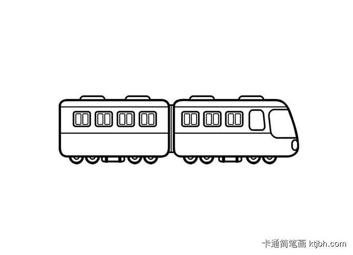 行驶中的列车怎么画-卡通简笔画