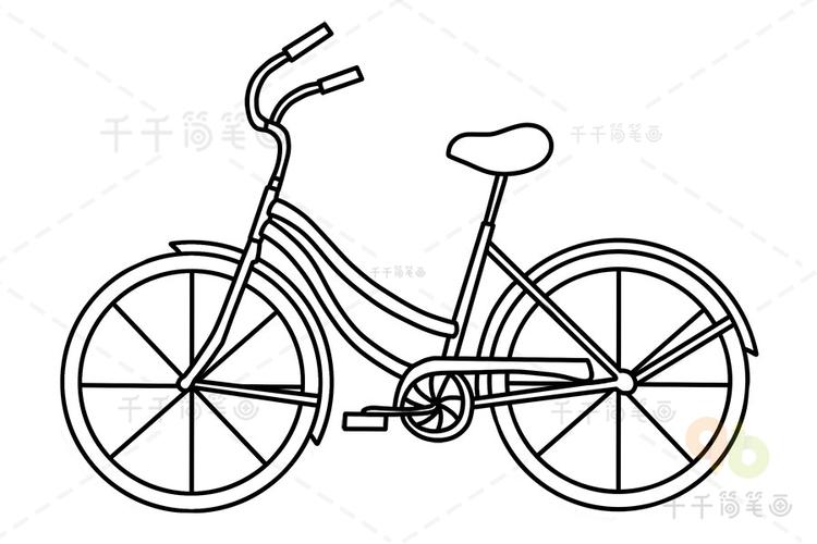 自行车简笔画最简单的