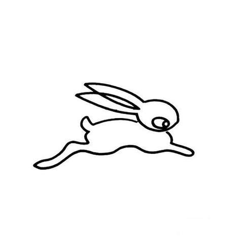小兔子奔跑的画法动物动作动漫人物儿童简笔画大全可乐云-日本动漫